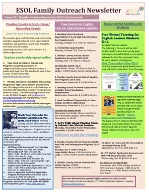 ESOL Family Outreach Newsletter